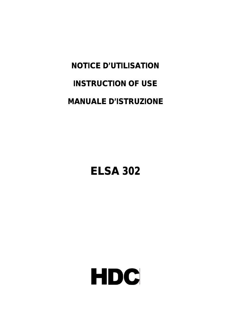 Imagen de la primera página del manual del dispositivo ELSA302