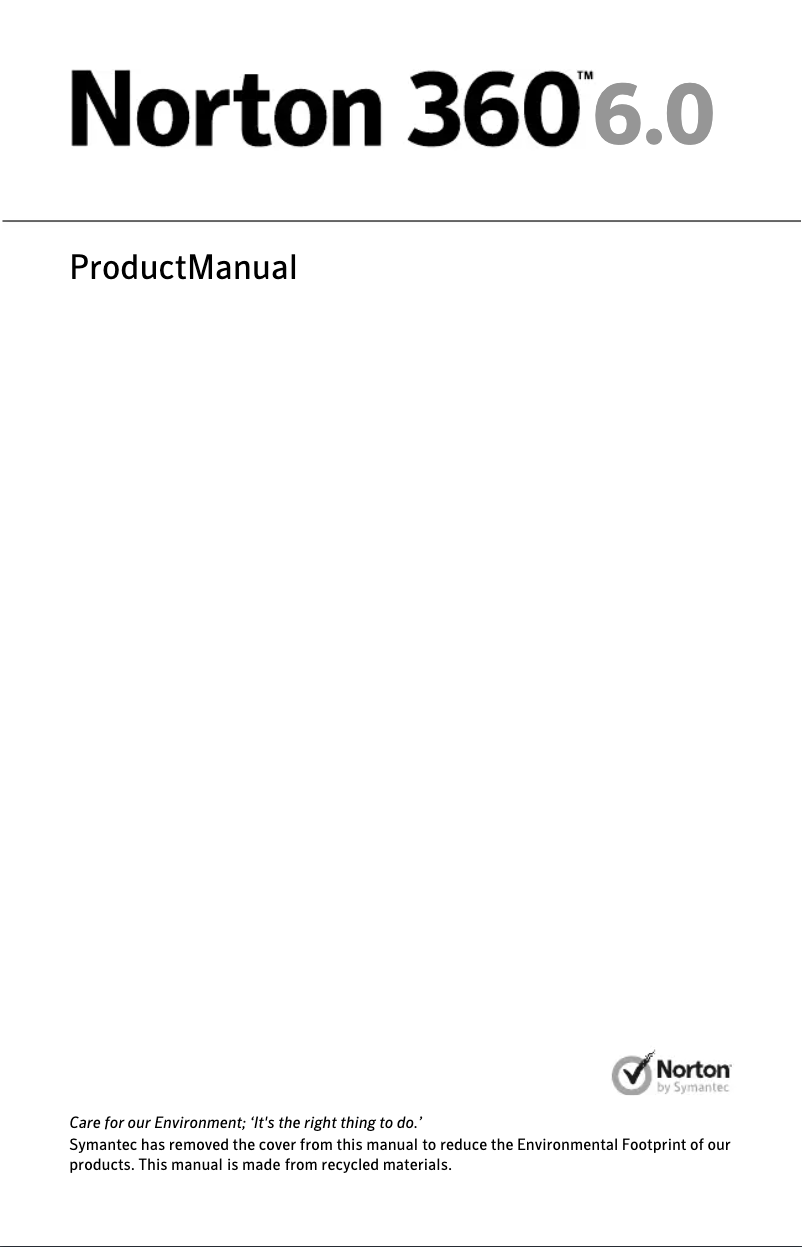 Imagen de la primera página del manual del dispositivo Norton 360