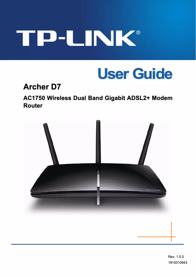 Página nº 1 - Manual de usuario TP-Link Archer D7