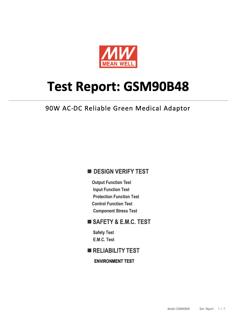 Página 1 del manual Ficha técnica Mean Well GSM90B48-P1M