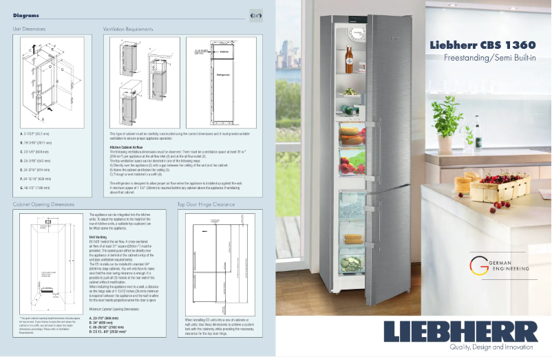 Página 1 del manual Ficha técnica Liebherr CBS 1360
