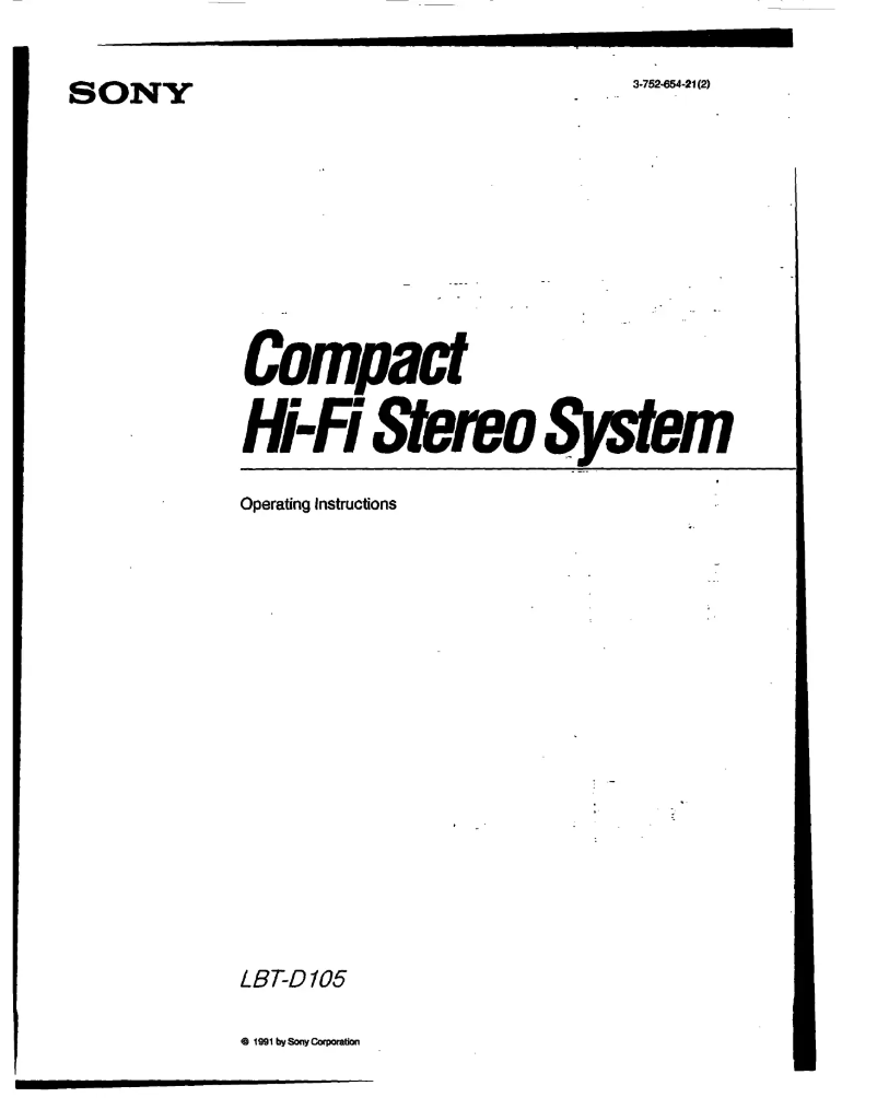 Imagen de la primera página del manual del dispositivo LBT-D105