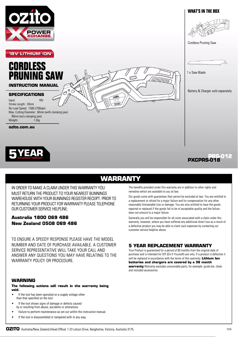 Imagen de la primera página del manual del dispositivo PXCPRS-018