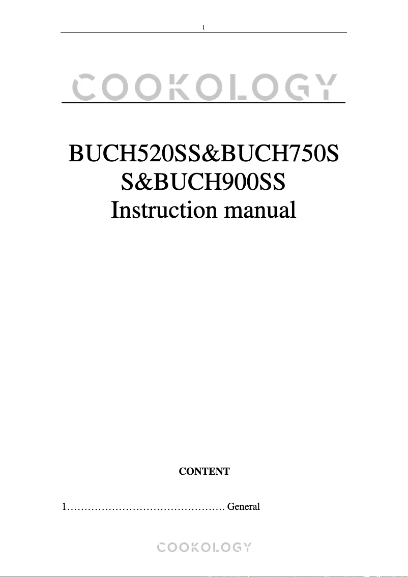 Imagen de la primera página del manual del dispositivo BUCH750SS