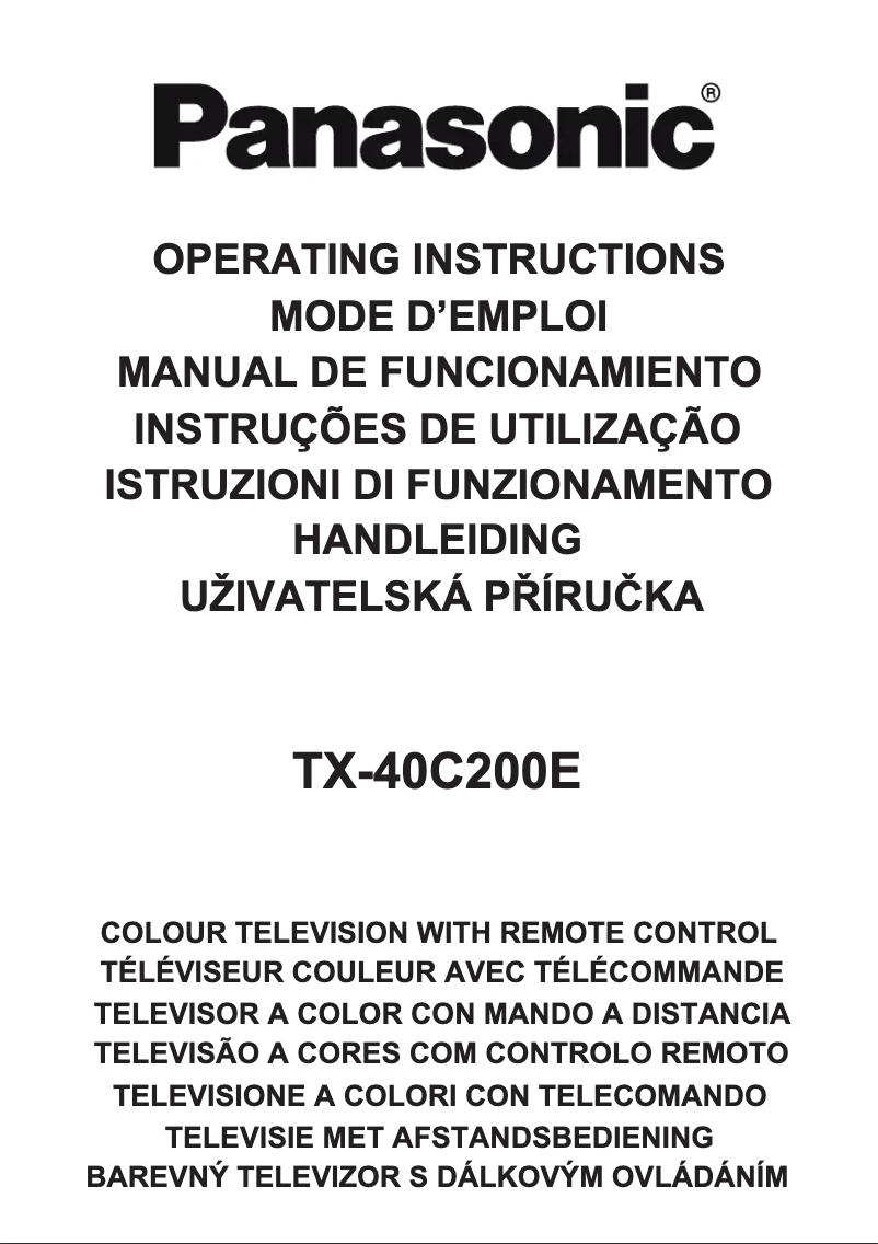 Imagen de la primera página del manual del dispositivo TX-40C200E