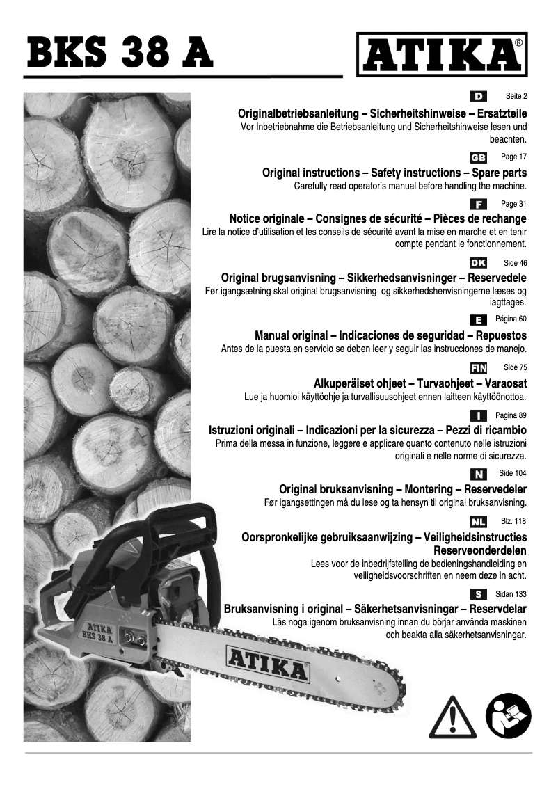 Página 1 del manual Manual de usuario ATIKA BKS 38