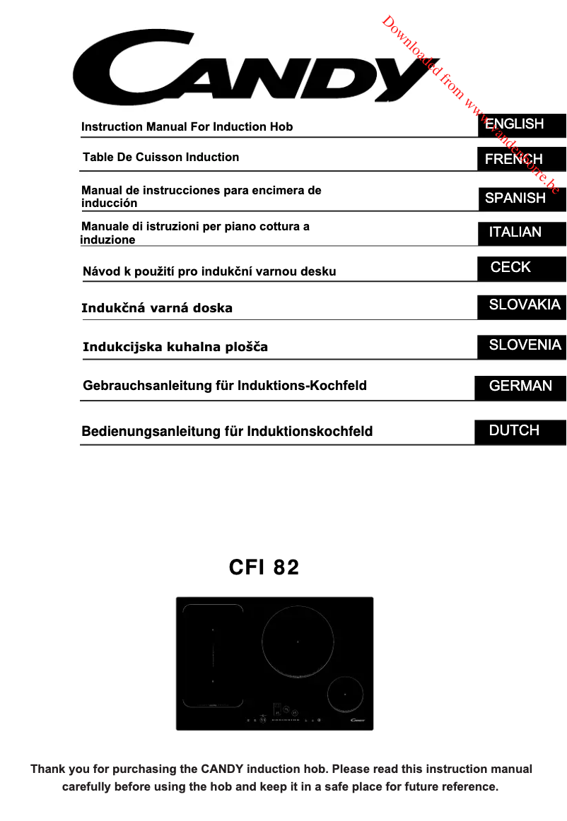 Página 1 del manual Manual de usuario Candy CFI 82