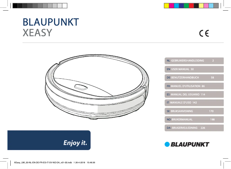 Imagen de la primera página del manual del dispositivo Bluebot XEasy