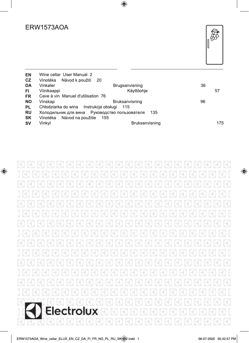 Página 1 del manual Manual de usuario Electrolux ERW1573AOA