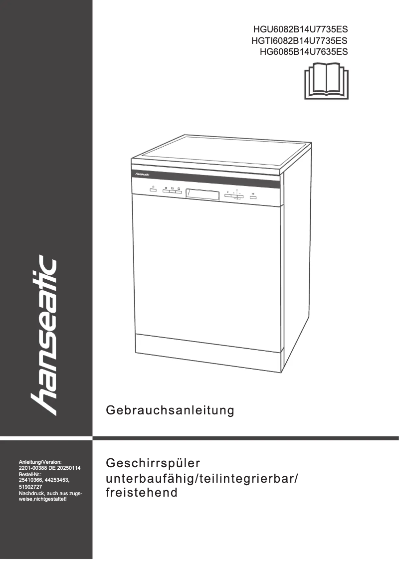 Página nº 1 - Manual de usuario Hanseatic HG6085B14U7635ES