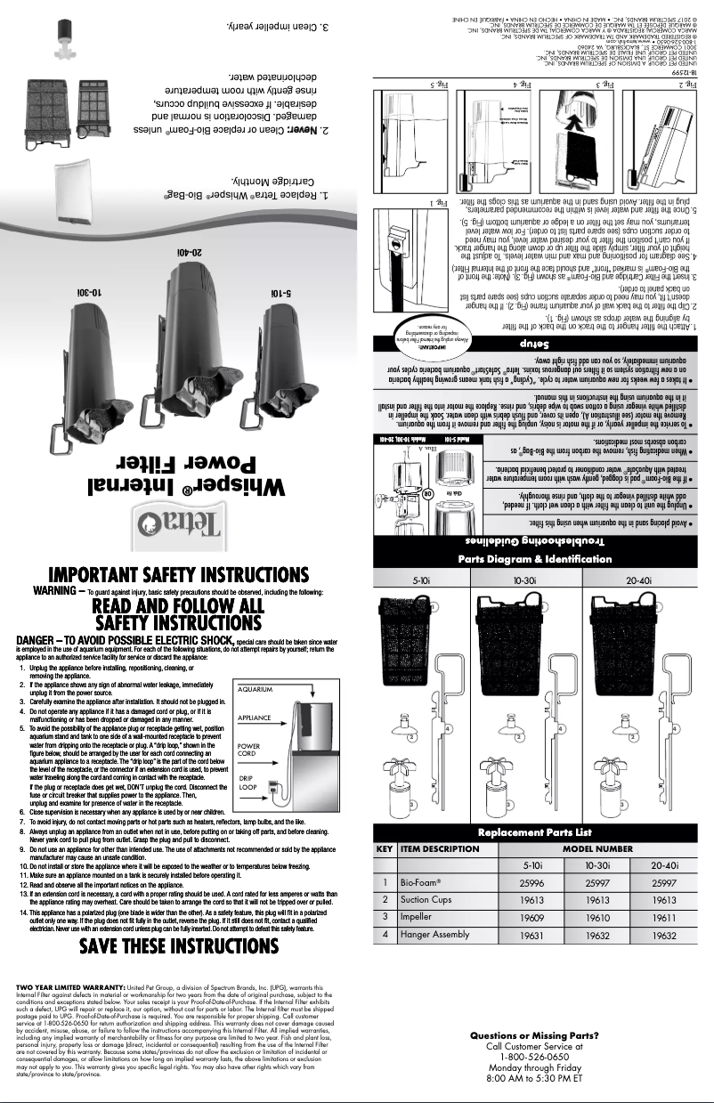 Imagen de la primera página del manual del dispositivo Whisper 5-10i