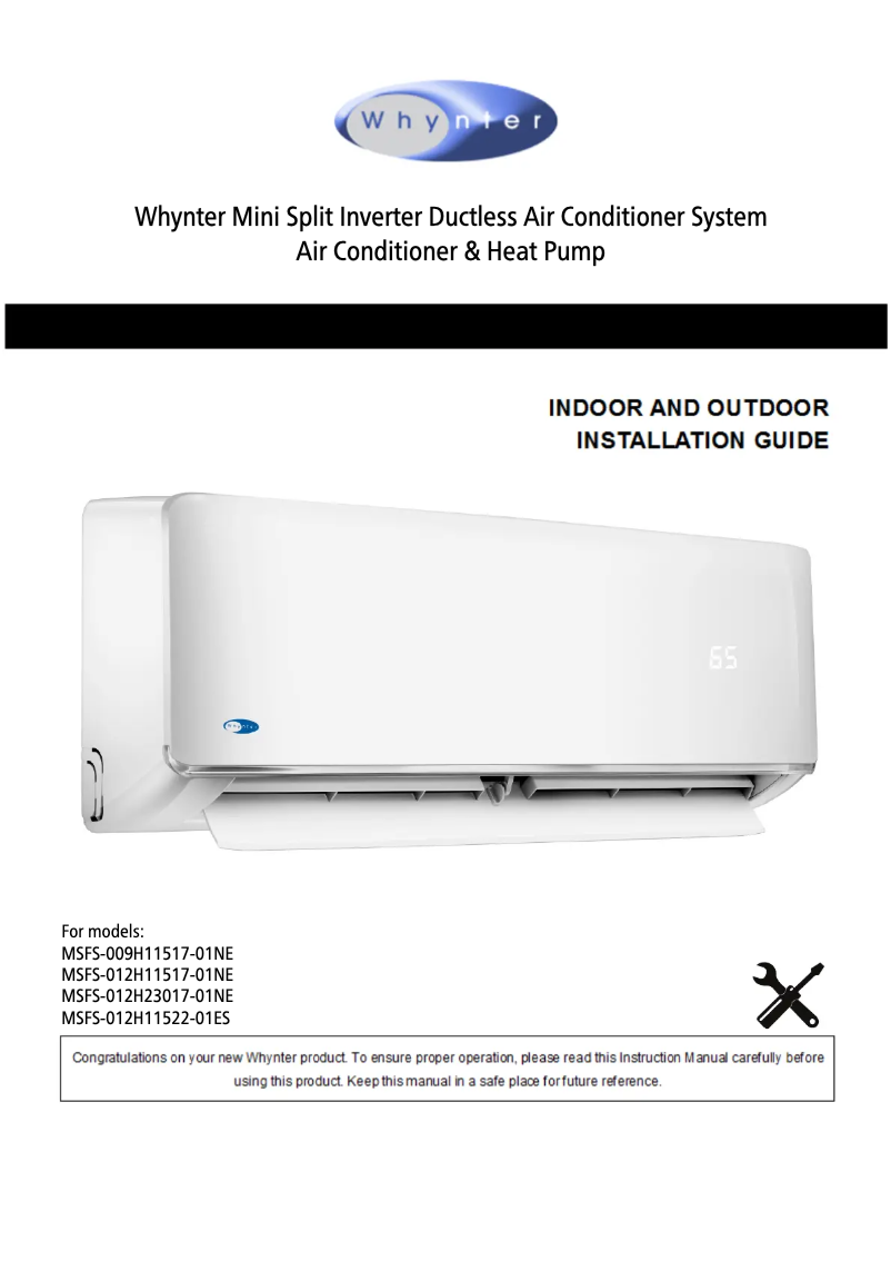 Página 1 del manual Manual de usuario Whynter MSFS-024H23019-01NE