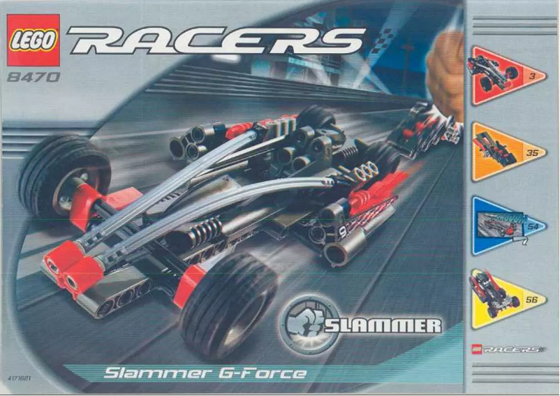 Página 1 del manual Manual de usuario Lego Racers Slammer G-Force 8470