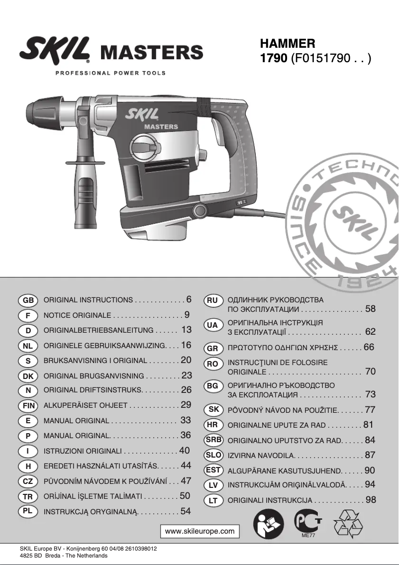 Imagen de la primera página del manual del dispositivo 1790 MA