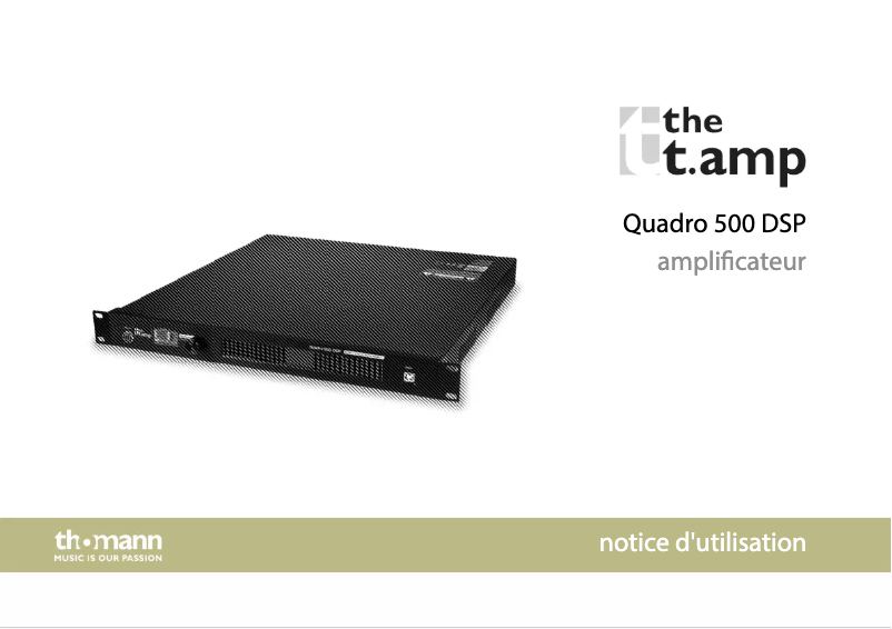 Imagen de la primera página del manual del dispositivo Quadro 500 DSP