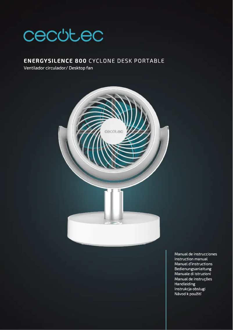 Página 1 del manual Manual de usuario Cecotec EnergySilence 800 Cyclone Desk Portable