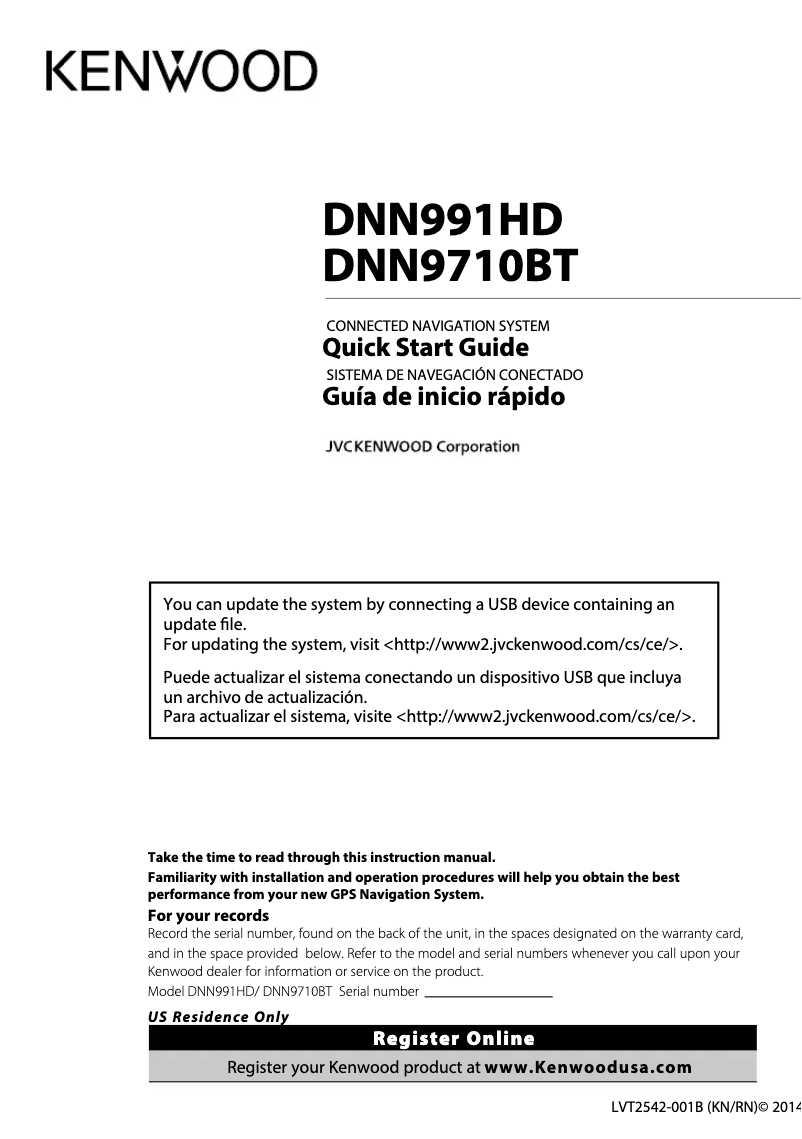 Página nº 1 - Manual de usuario Kenwood DNN9710BT