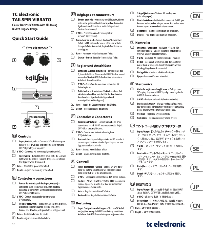 Página 1 del manual Manual de usuario TC Electronic Tailspin Vibrato