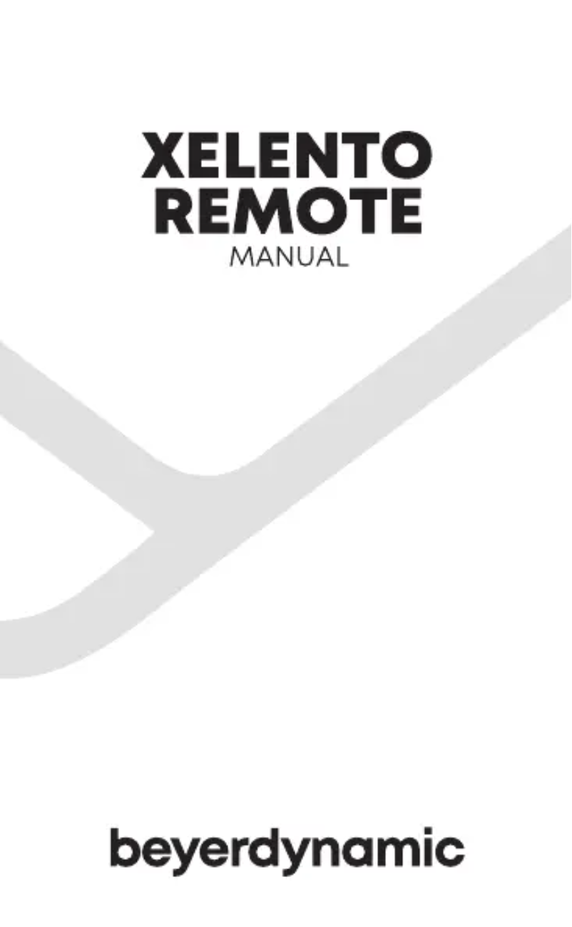 Página 1 del manual Manual de usuario Beyerdynamic Xelento Remote