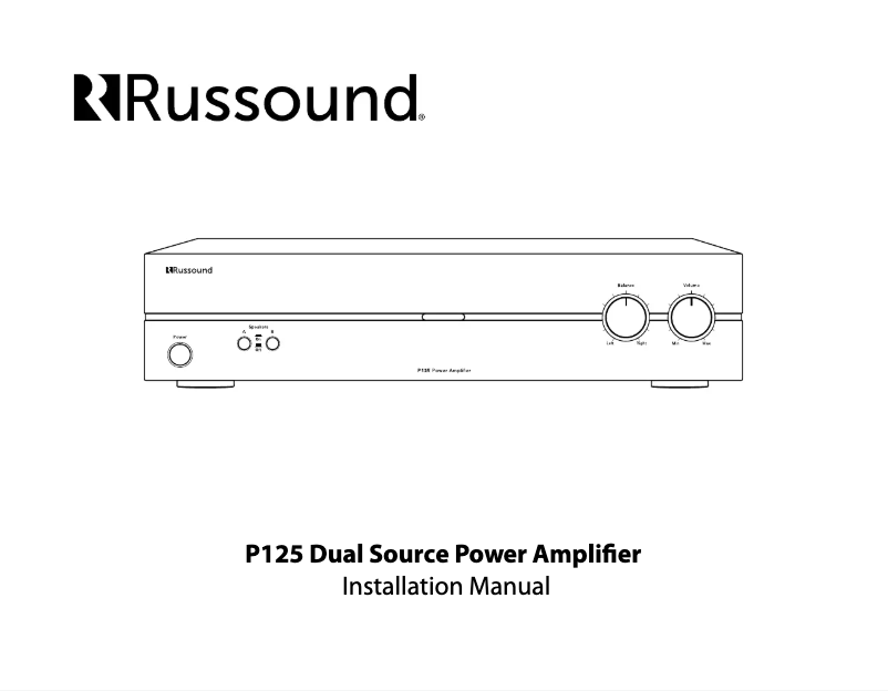 Página nº 1 - Manual de usuario Russound P125