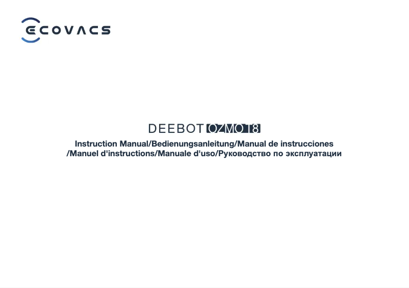 Página 1 del manual Manual de usuario ECOVACS Deebot OZMO T8