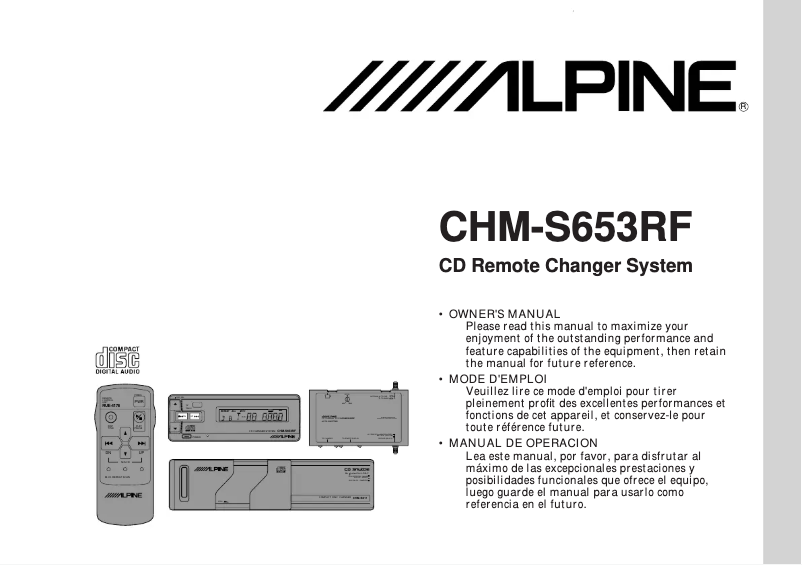 Página nº 1 - Manual de usuario Alpine CHM-S653RF