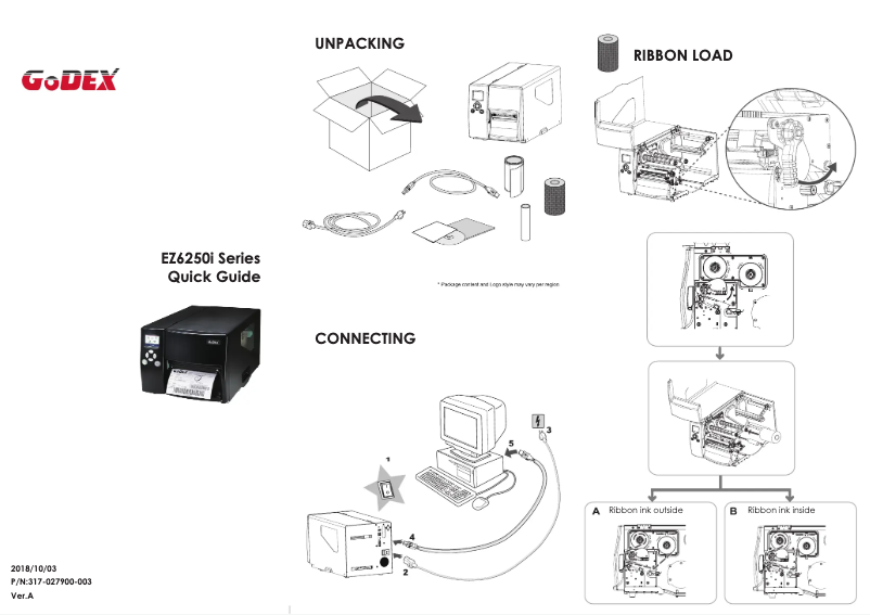 Página 1 del manual Manual de usuario Godex EZ6250i
