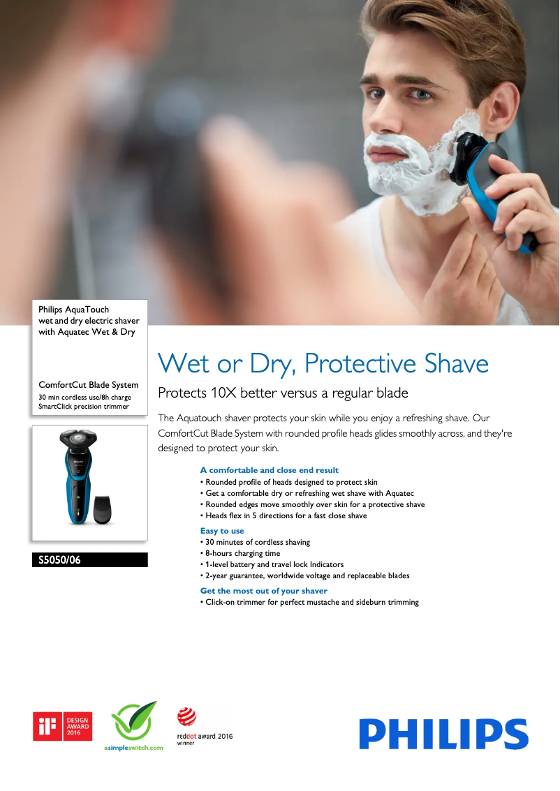 Imagen de la primera página del manual del dispositivo AquaTouch S5050