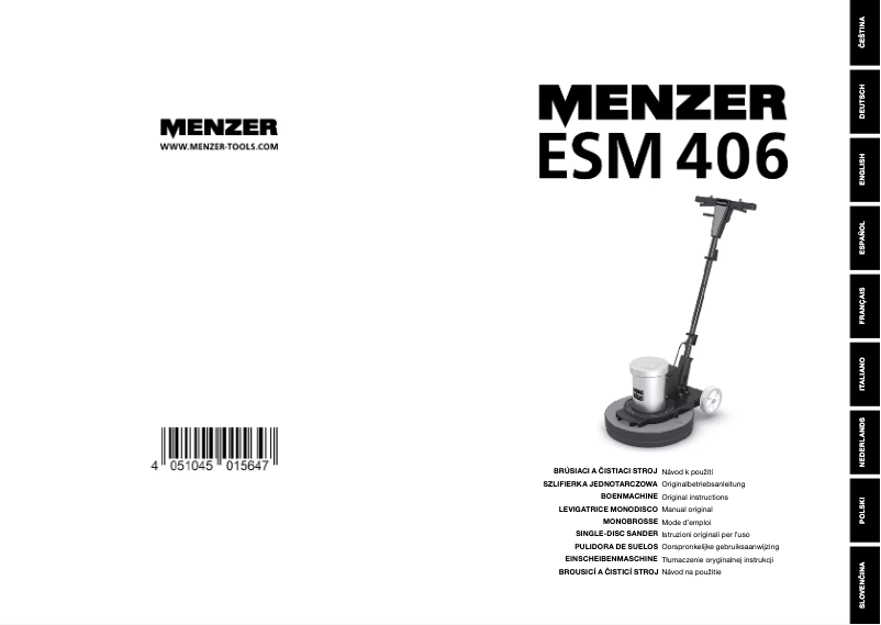 Página 1 del manual Manual de usuario MENZER ESM 406