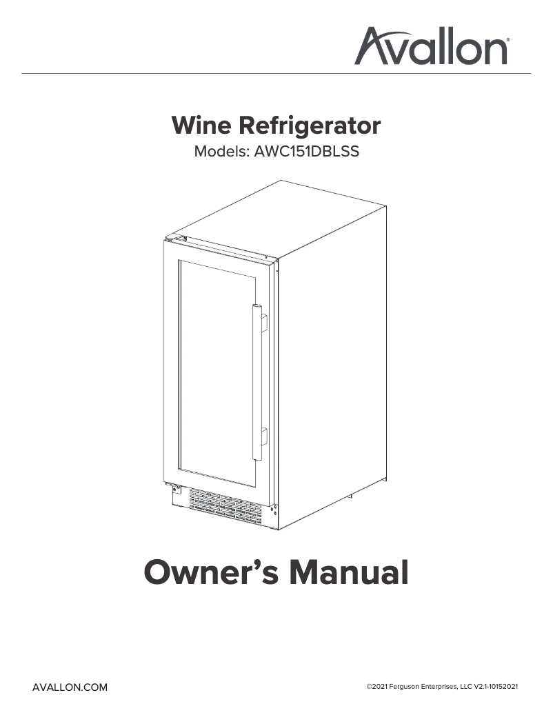 Página 1 del manual Manual de usuario Avallon AWC152DZRH