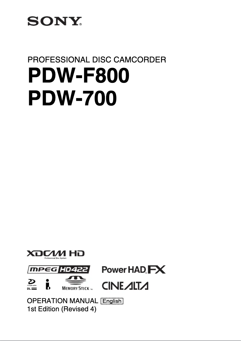 Imagen de la primera página del manual del dispositivo PDWF800