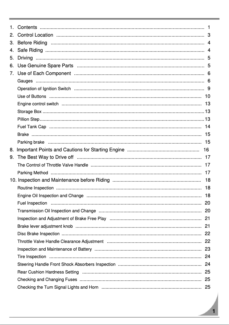 Página 1 del manual Manual de usuario SYM Maxsym 400