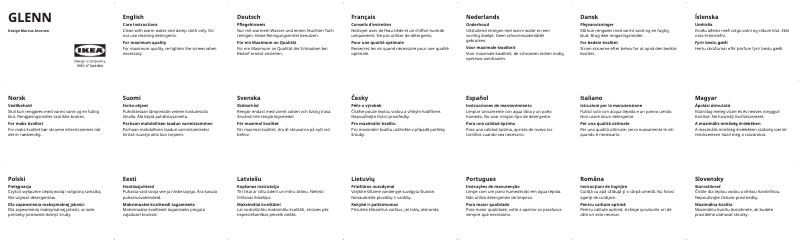 Página 1 del manual Manual de usuario Ikea GLENN 301.356.58