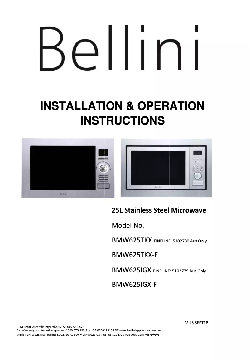 Imagen de la primera página del manual del dispositivo BMW625IGX-F