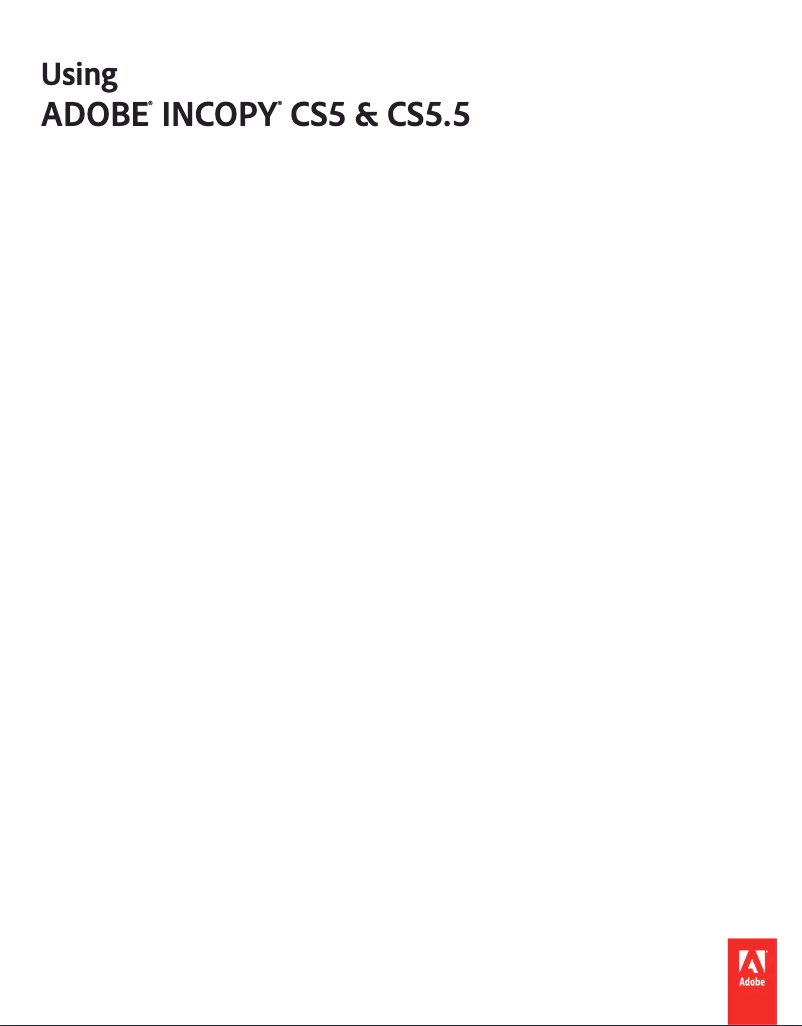 Imagen de la primera página del manual del dispositivo InCopy CS5.5