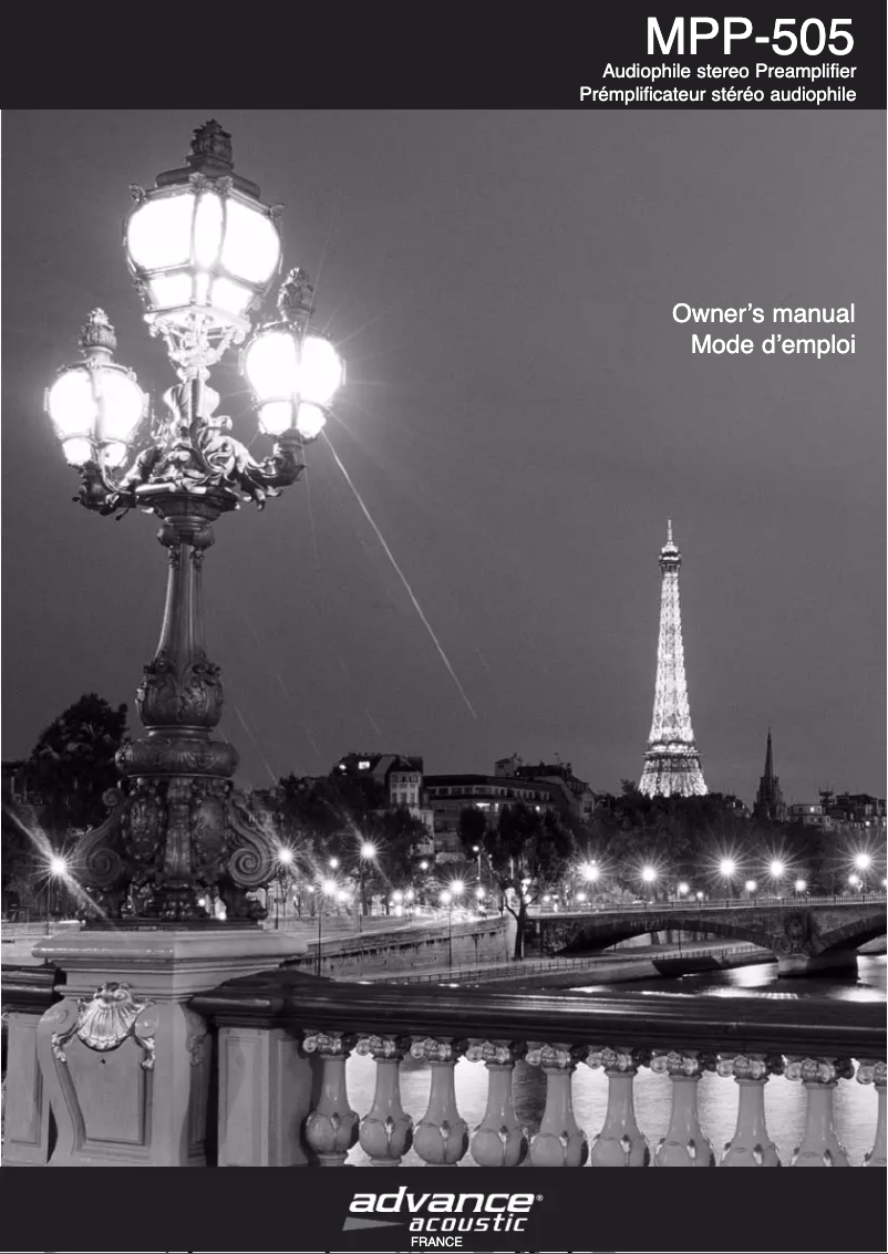 Página nº 1 - Manual de usuario Advance Acoustic MPP 505