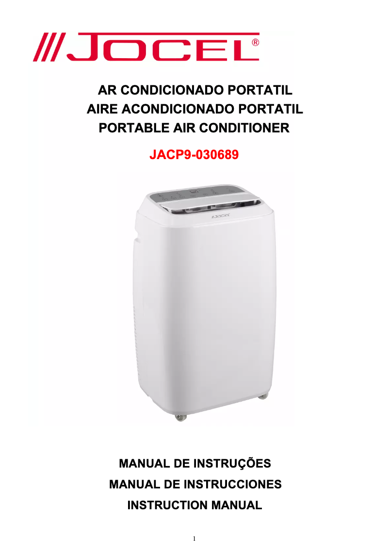 Imagen de la primera página del manual del dispositivo JACP9-030689