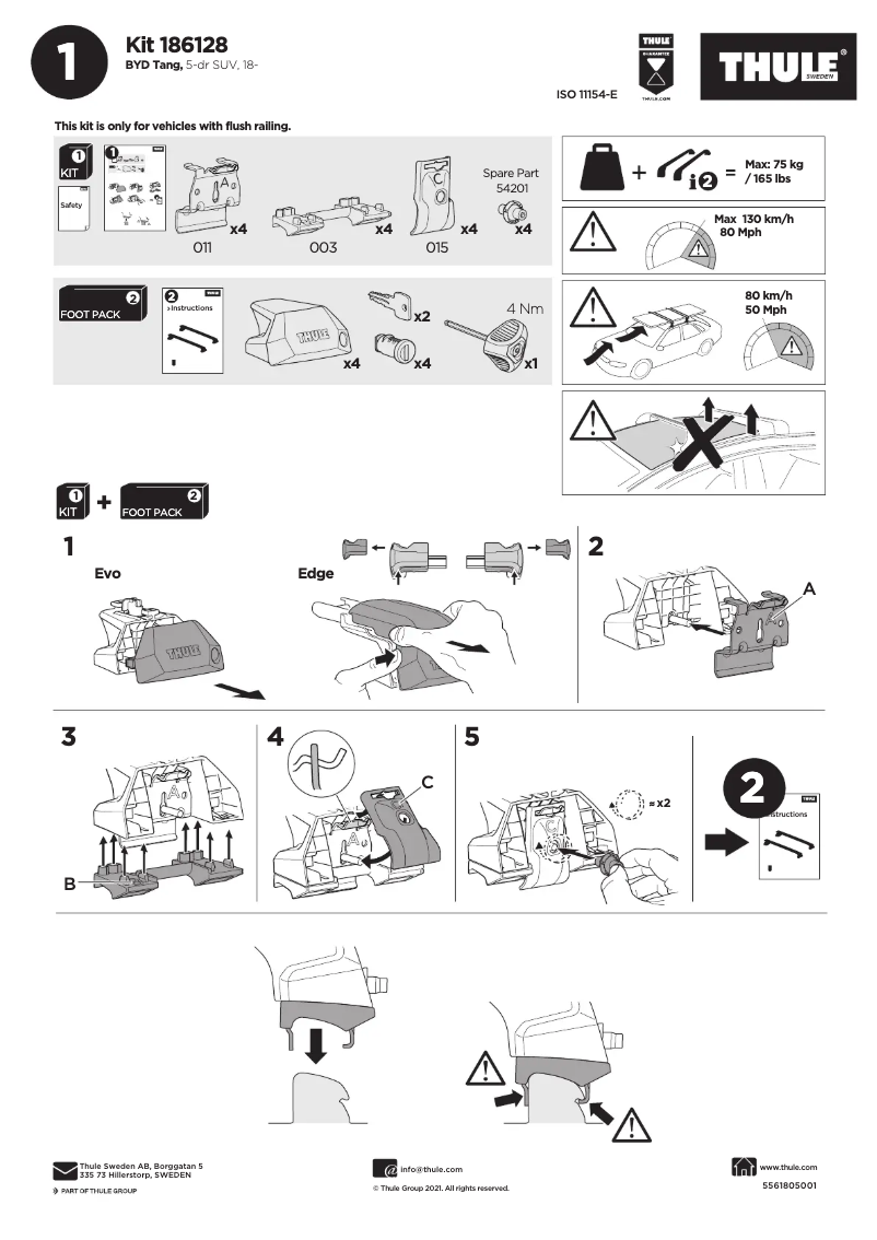 Imagen de la primera página del manual del dispositivo Kit 186128