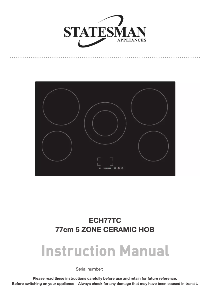Imagen de la primera página del manual del dispositivo ECH77TC