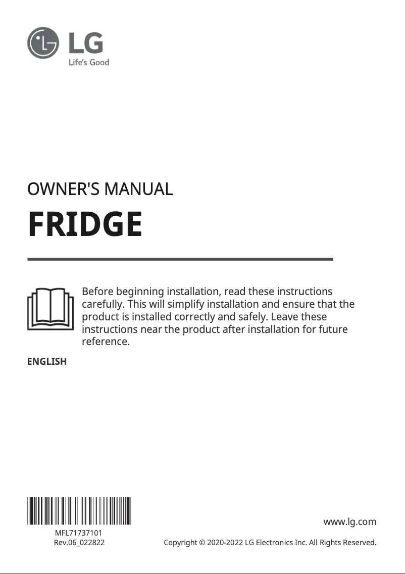 Imagen de la primera página del manual del dispositivo GLT71SWCSZ