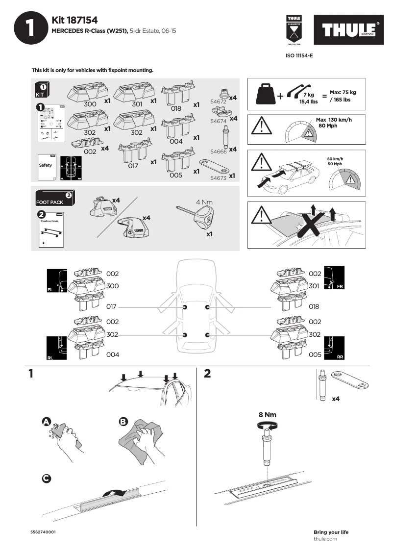 Imagen de la primera página del manual del dispositivo Kit 187154