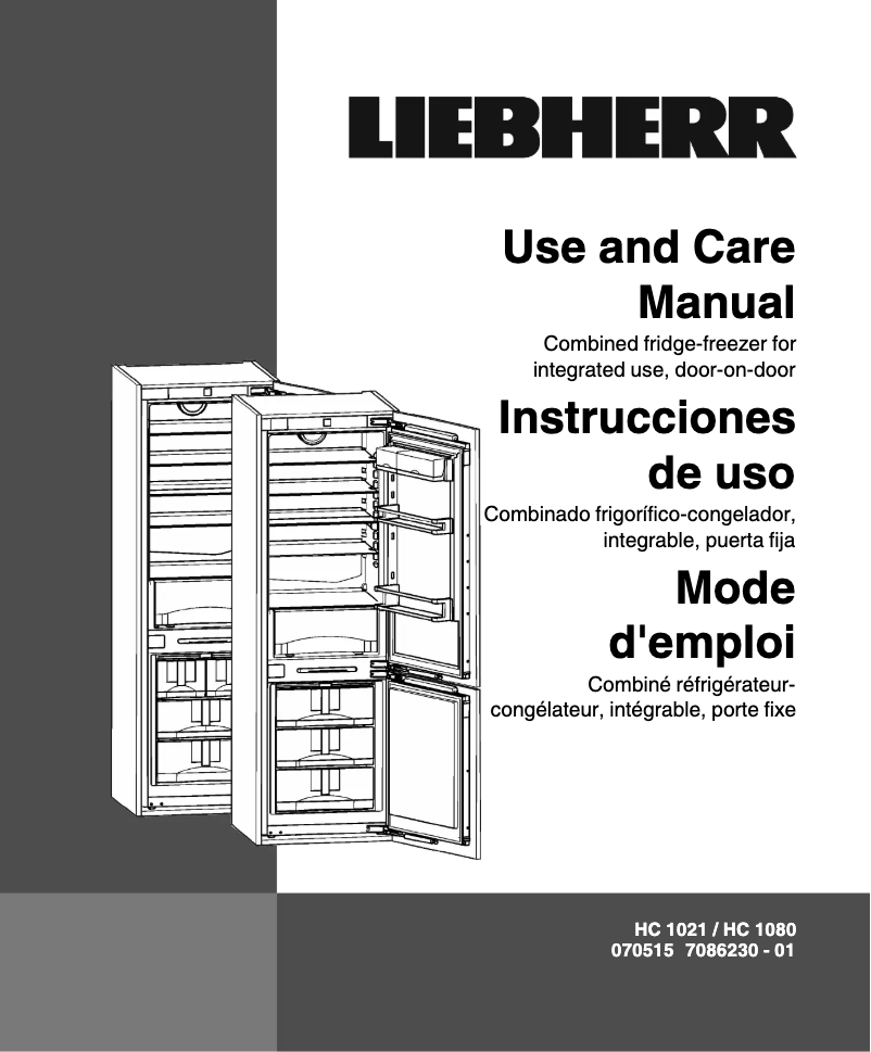 Página 1 del manual Manual de usuario Liebherr HC 1021