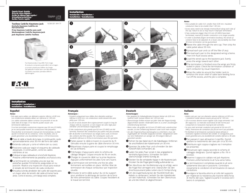 Imagen de la primera página del manual del dispositivo N238-001-WH-TF