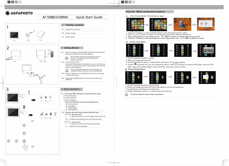 Página nº 1 - Manual de usuario AgfaPhoto AF 5088MS