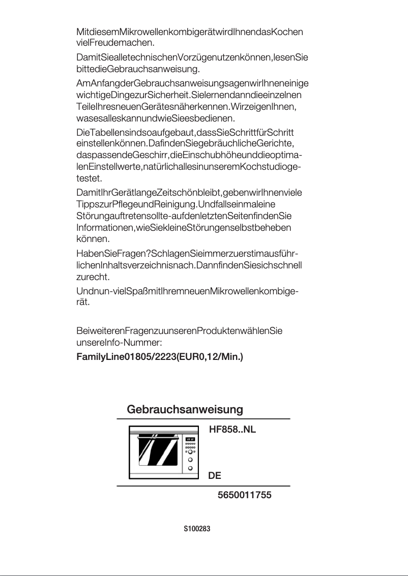 Imagen de la primera página del manual del dispositivo HF85851