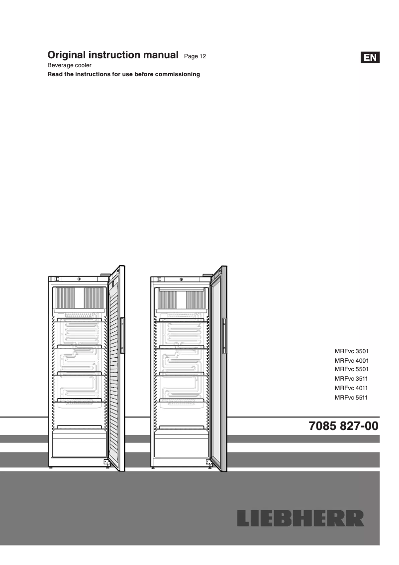 Página 1 del manual Manual de usuario Liebherr MRFvc 4001-20