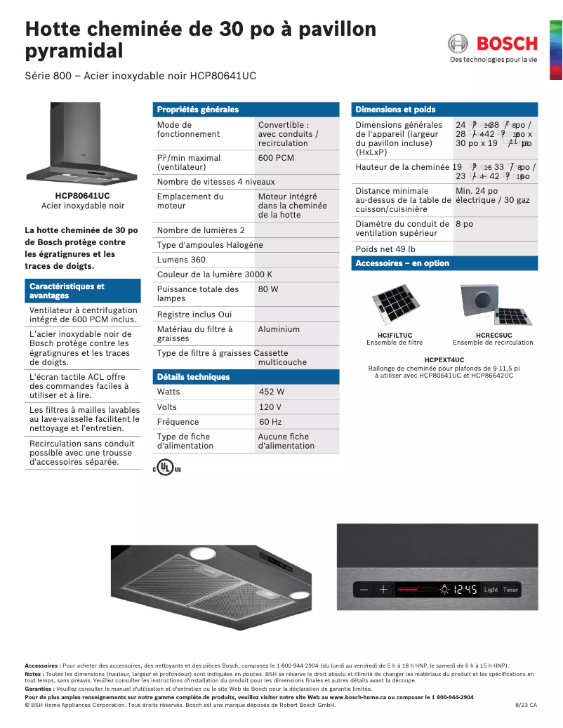 Imagen de la primera página del manual del dispositivo HCP80641UC