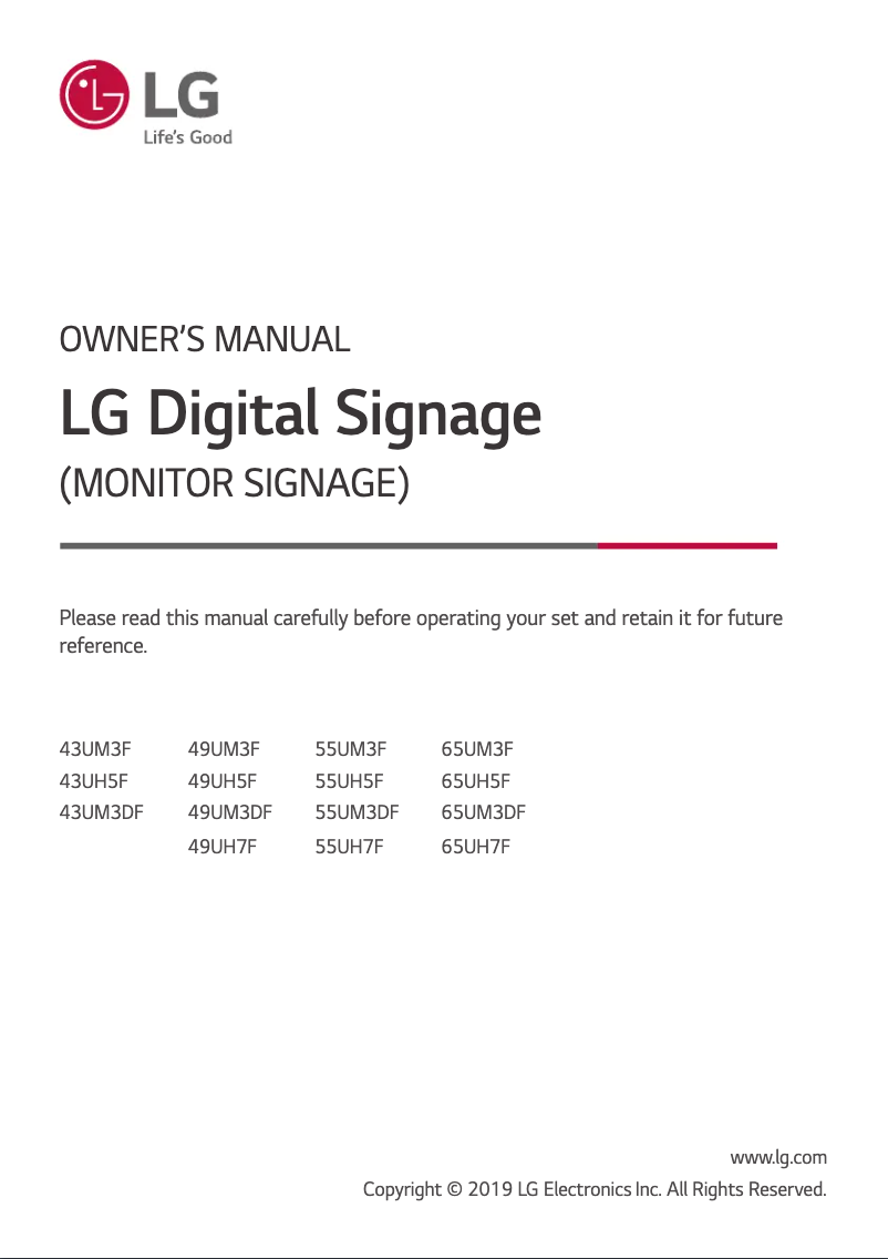 Imagen de la primera página del manual del dispositivo UH5F
