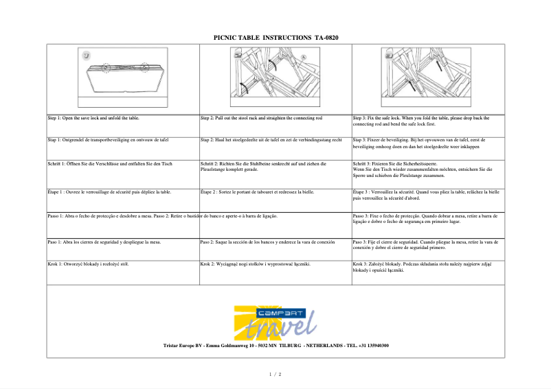Página nº 1 - Manual de usuario TriStar TA-0820