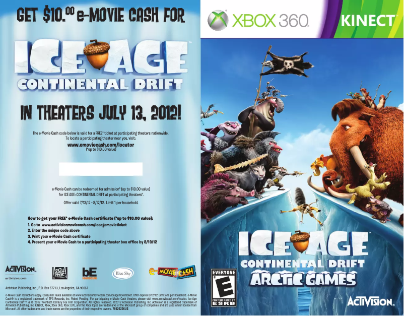 Página nº 1 - Manual de usuario Microsoft Ice Age - Continental Drift (Xbox 360)